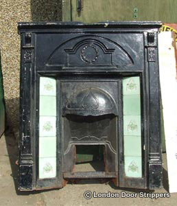 fireplace before restoration